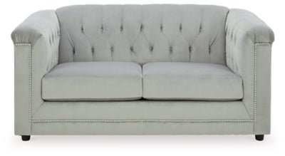 Ashley Gray Josanna Loveseat - Velvet | Home Elegance USA