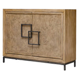 Paltrow Burl 2 Door Cabinet Woodtone - Light Brown by Uttermost - View 3