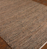 Tobais 9 X 12 Rescued Leather & Fabric Rug - Light Brown by Uttermost - View 1