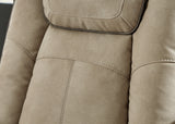 Next-Gen Power Reclining Sofa w/ Adj. Headrests in Sand Faux Leather | Ashley