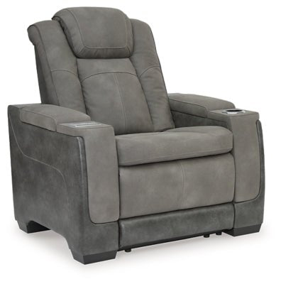 Ashley Slate Next - Gen DuraPella PWR Recliner/ADJ Headrest - Faux Leather - 2200413 - Home Elegance USA - 1