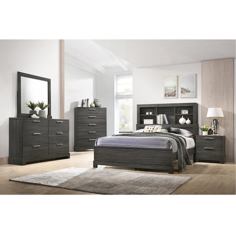 Acme - Lantha Nightstand 22033 Gray Oak Finish