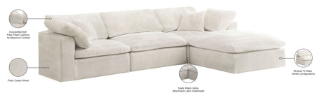 Cozy - Modular Sectional - Beige - 634Cream - Sec4A - Home Elegance USA - 3