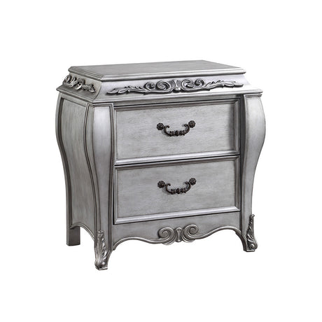 Acme - Leonora Nightstand 22143 Vintage Platinum