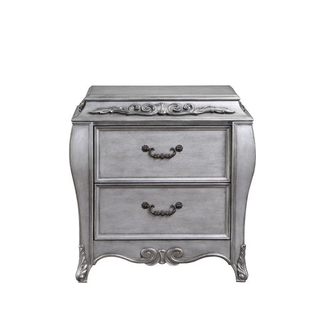 Acme - Leonora Nightstand 22143 Vintage Platinum