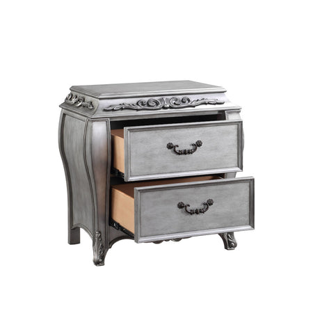 Acme - Leonora Nightstand 22143 Vintage Platinum