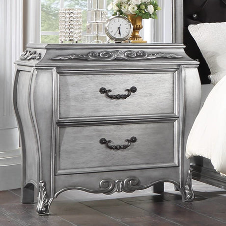 Acme - Leonora Nightstand 22143 Vintage Platinum