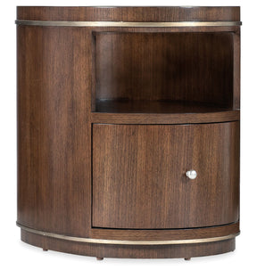 Melange Contours Side Table - Dark Brown by Hooker Furniture - View 1