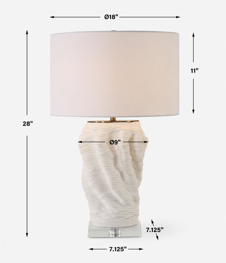 Stratified White Table Lamp by Uttermost - View 8