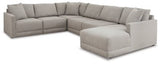 Ashley Shadow Katany 22201S7 6 - Piece Sectional with Chaise - Chenille | Home Elegance USA