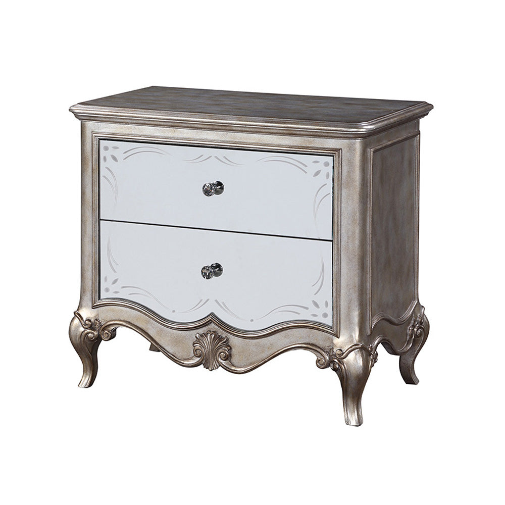 Acme - Esteban Nightstand 22203 Antique Champagne Finish