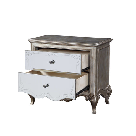 Acme - Esteban Nightstand 22203 Antique Champagne Finish