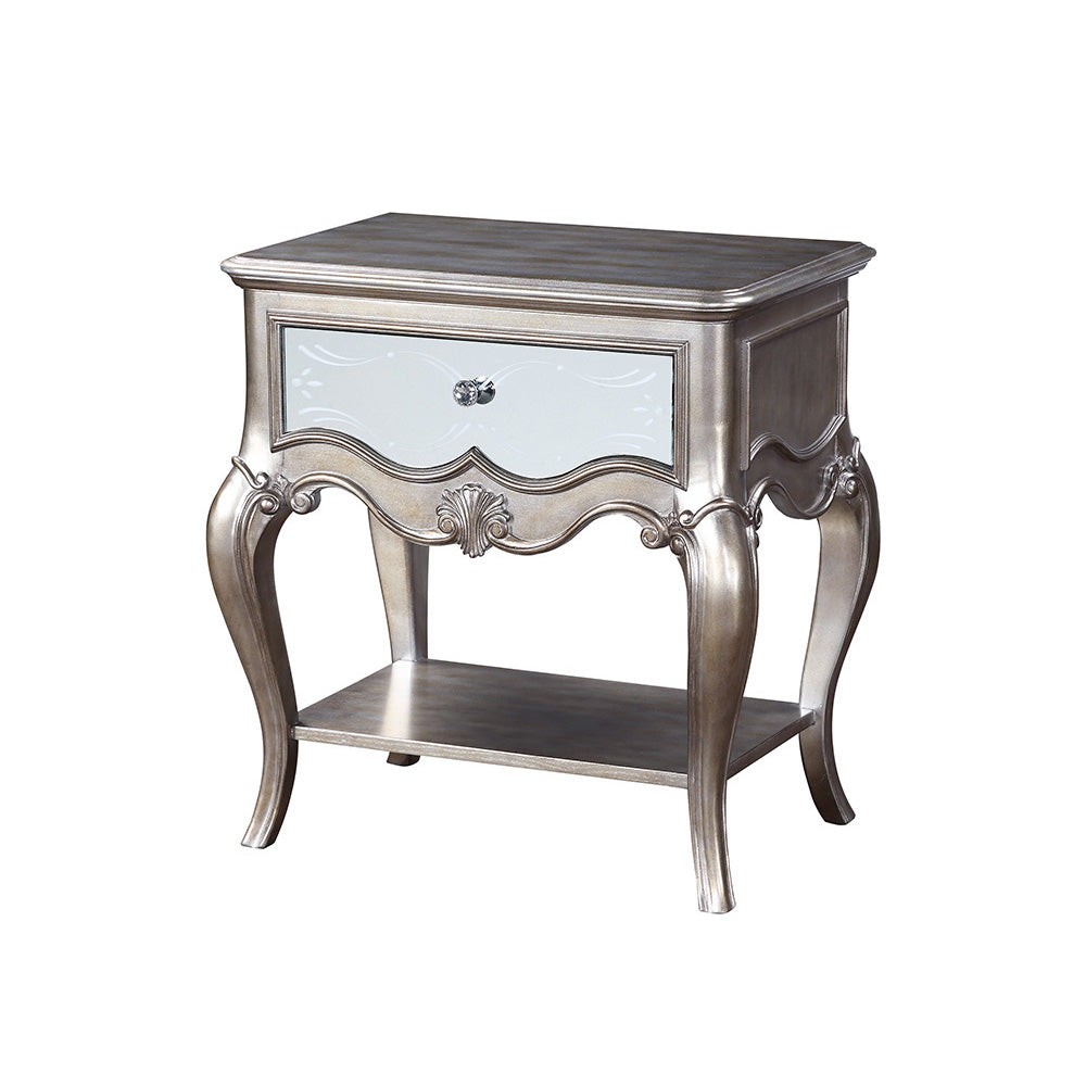 Acme - Esteban Nightstand 22207 Antique Champagne Finish