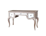 Acme - Esteban Vanity Desk 22209 Mirrored & Antique Champagne Finish