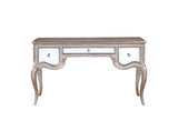 Acme - Esteban Vanity Desk 22209 Mirrored & Antique Champagne Finish