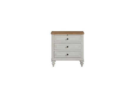 3 Drawer Nightstand with USB - Cement and Sand