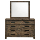 Dresser With Mirror - Woodmont 8-drawer Dresser with Mirror Rustic Golden Brown