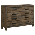 Dresser - Woodmont 8-drawer Dresser Rustic Golden Brown