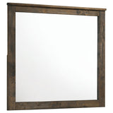 Dresser Mirror - Woodmont Rectangle Dresser Mirror Rustic Golden Brown