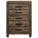 Chest - Woodmont 5-drawer Chest Rustic Golden Brown