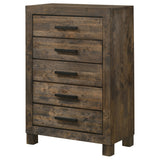 Chest - Woodmont 5-drawer Chest Rustic Golden Brown