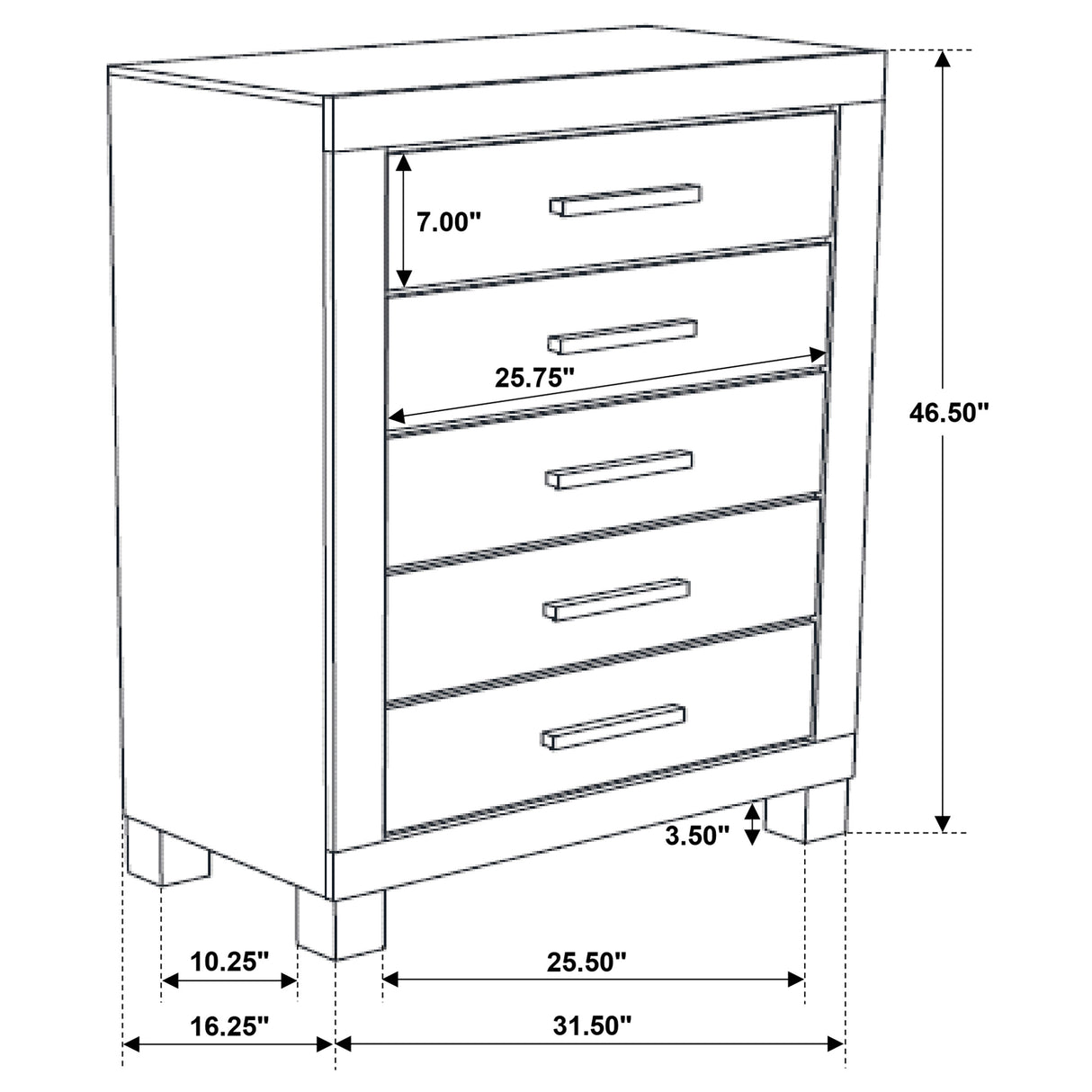 Chest - Woodmont 5-drawer Chest Rustic Golden Brown