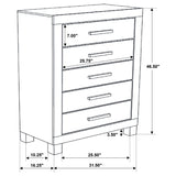 Chest - Woodmont 5-drawer Chest Rustic Golden Brown