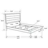 Eastern King Bed - Ramon Wood Eastern King Panel Bed Metallic Sterling