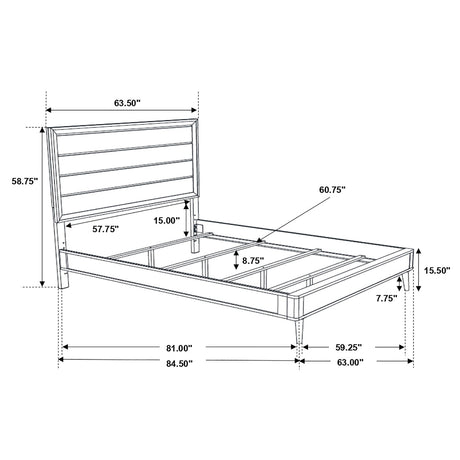 Queen Bed - Ramon Wood Queen Panel Bed Metallic Sterling