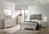 Eastern King Bed - Salford Wood Eastern King Panel Bed Metallic Sterling 