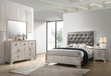 Queen Bed 4 Pc Set - Salford 4-piece Queen Bedroom Set Metallic Sterling