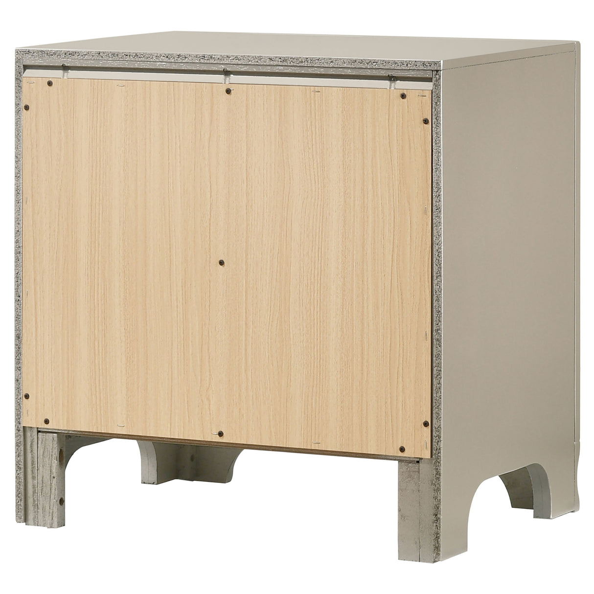 Nightstand - Salford 2-drawer Nightstand Metallic Sterling