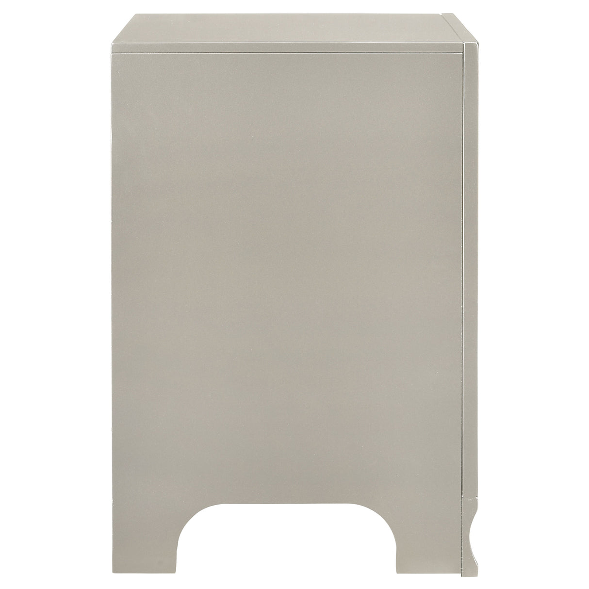 Nightstand - Salford 2-drawer Nightstand Metallic Sterling