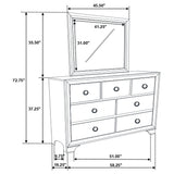 Dresser With Mirror - Salford 7-drawer Dresser with Mirror Metallic Sterling