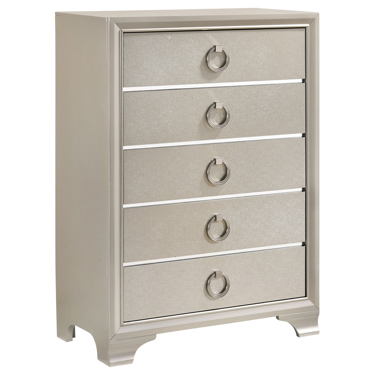 Chest - Salford 5-drawer Chest Metallic Sterling