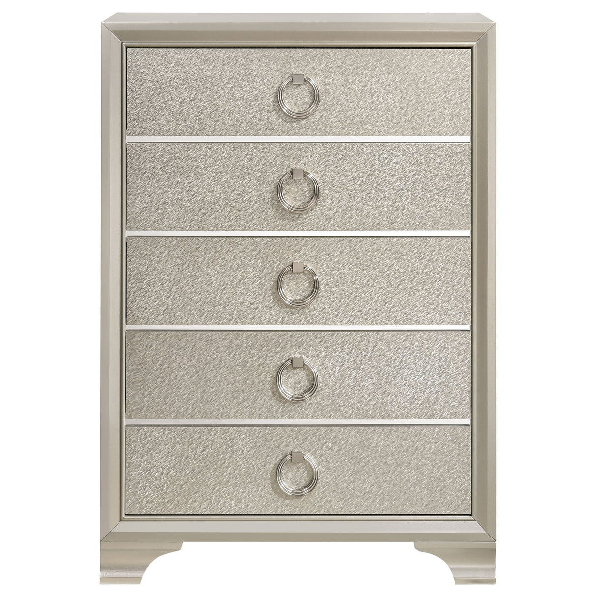 Chest - Salford 5-drawer Chest Metallic Sterling