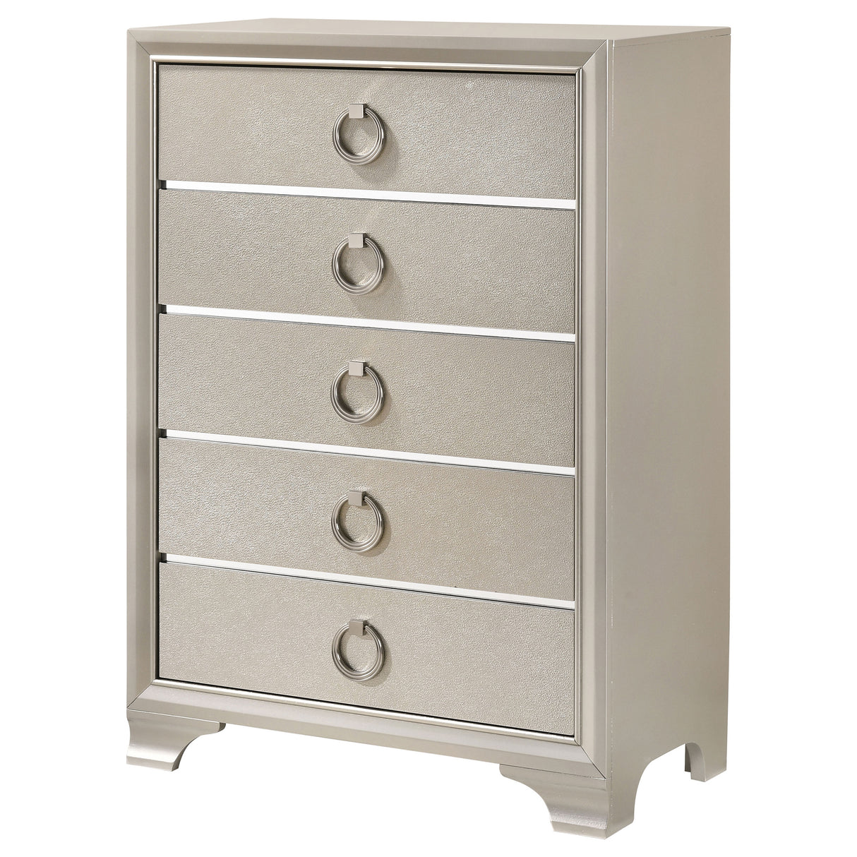 Chest - Salford 5-drawer Chest Metallic Sterling