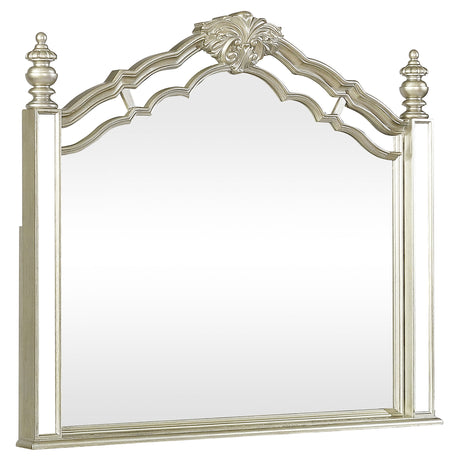 Dresser Mirror - Heidi Arched Dresser Mirror Metallic Platinum