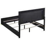 Full Bed - Marceline Wood Full LED Panel Bed Black