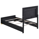 Twin Bed - Marceline Wood Twin LED Panel Bed Black