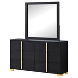 Dresser With Mirror - Marceline 6-drawer Dresser with Mirror Black