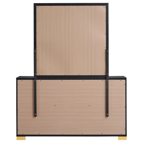 Dresser With Mirror - Marceline 6-drawer Dresser with Mirror Black