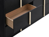 Dresser With Mirror - Marceline 6-drawer Dresser with Mirror Black