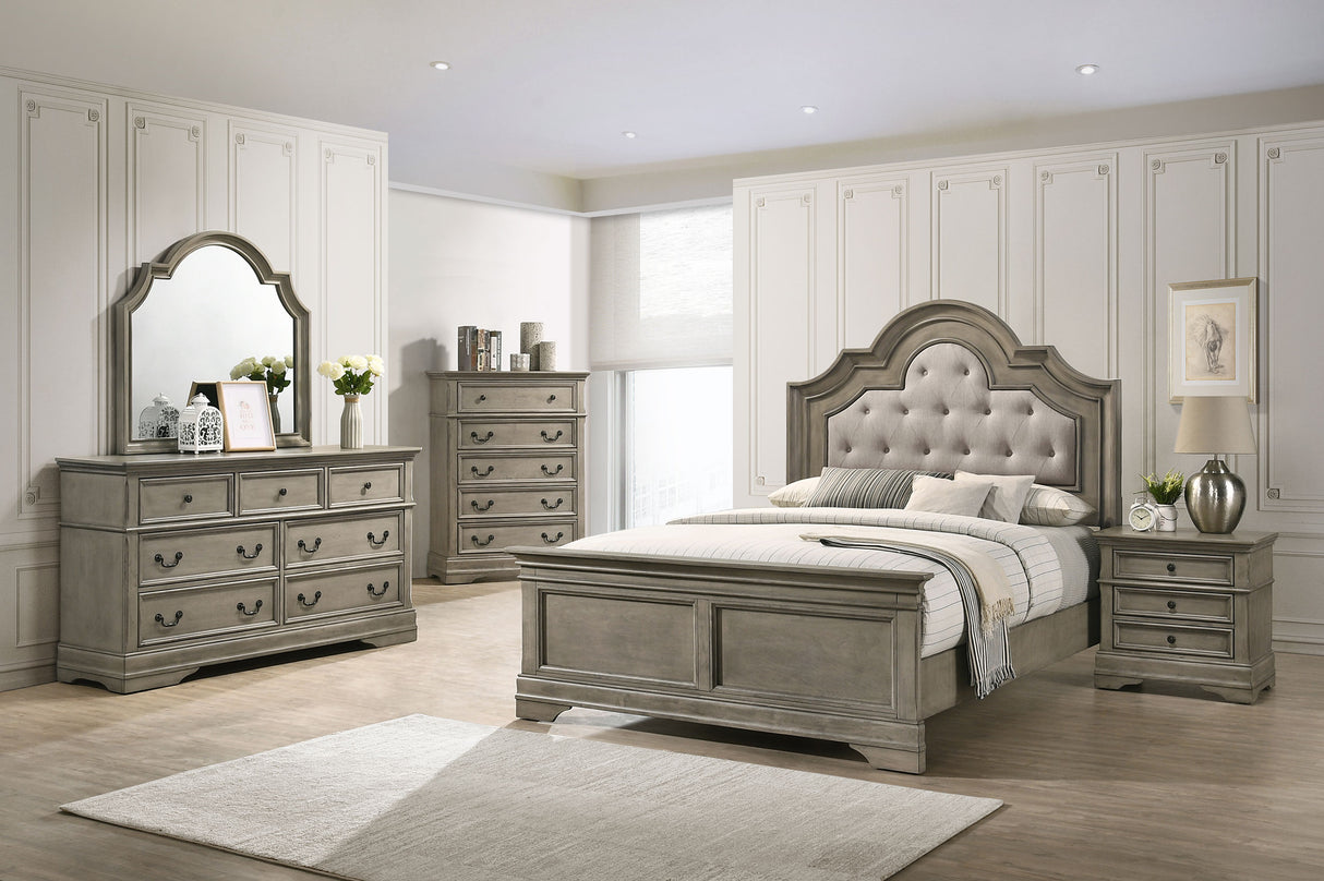 Eastern King Bed - Manchester Wood Eastern King Panel Bed Wheat Brown