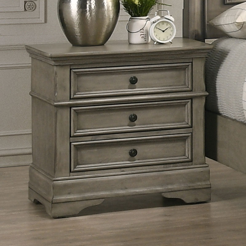 Nightstand - Manchester 3-drawer Nightstand Wheat