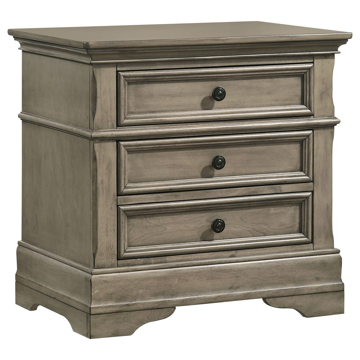 Nightstand - Manchester 3-drawer Nightstand Wheat