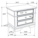 Nightstand - Manchester 3-drawer Nightstand Wheat