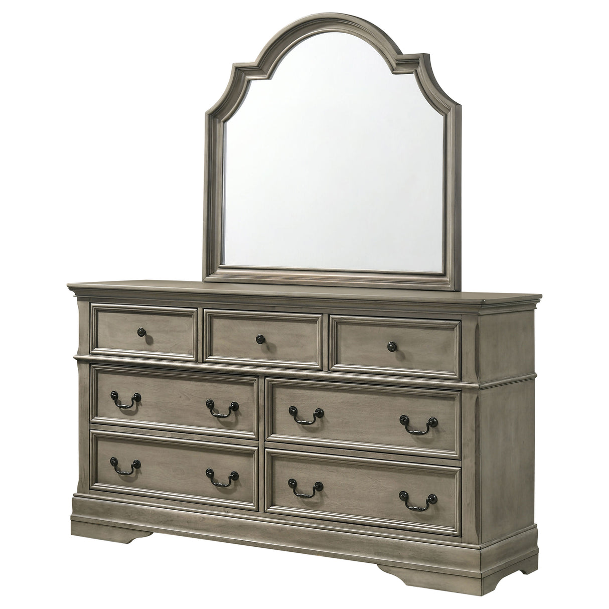 Dresser With Mirror - Manchester 7-drawer Dresser with Mirror Wheat