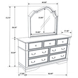 Dresser With Mirror - Manchester 7-drawer Dresser with Mirror Wheat