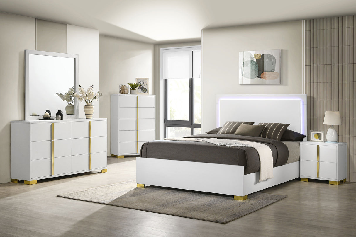 Full Bed 5 Pc Set - Marceline 5-piece Full Bedroom Set White